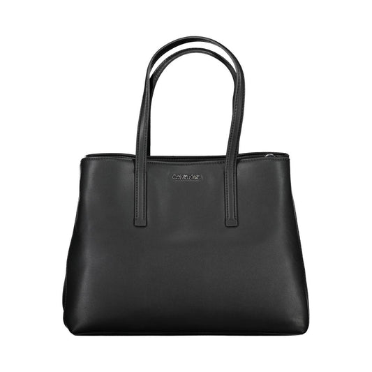 Calvin Klein Schwarze Damen-Handtasche aus Polyester
