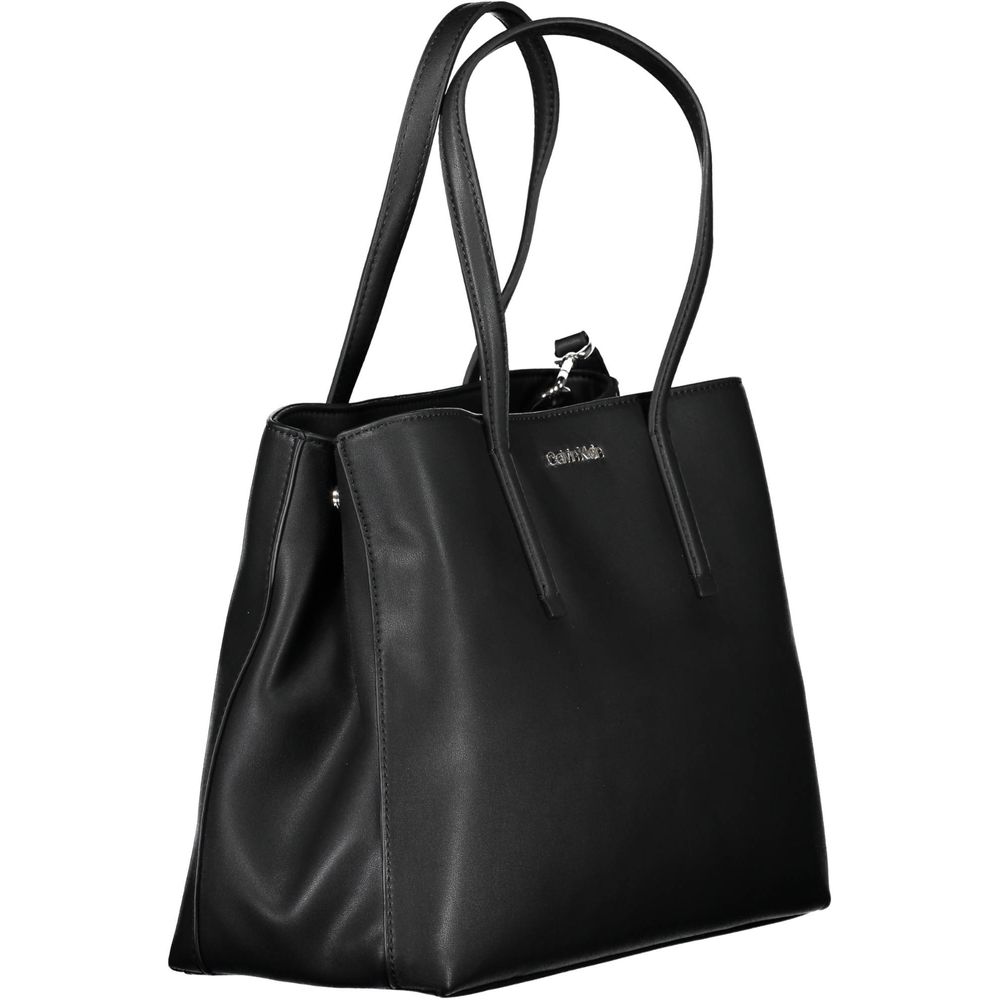 Calvin Klein Schwarze Damen-Handtasche aus Polyester