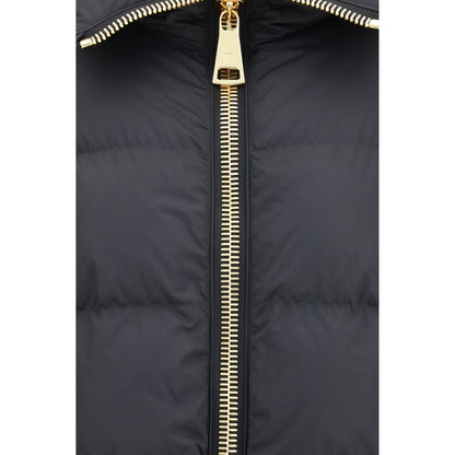 Balmain Schwarze Viskose-Jacke in voller Länge