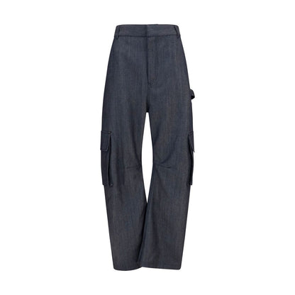 Balenciaga Blaue Oves Aries Cargo-Hose aus Wolle
