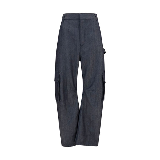 Balenciaga Blaue Oves Aries Cargo-Hose aus Wolle
