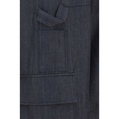 Balenciaga Blaue Oves Aries Cargo-Hose aus Wolle