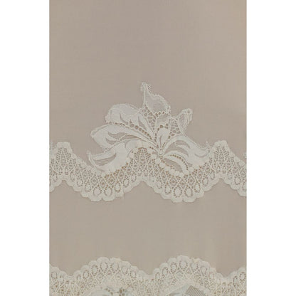 Rabanne Langes Kleid aus beigem Polyamid