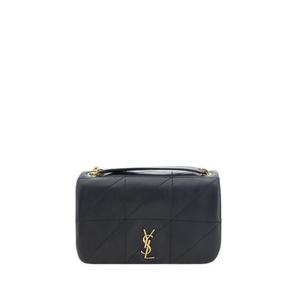 Saint Laurent Schwarze Lammleder Schultertasche Ovis Aries Aries