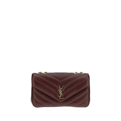 Saint Laurent Schultertasche aus bordeauxrotem Lammleder Ovis Aries Aries
