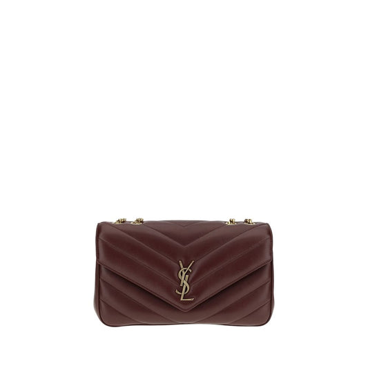 Saint Laurent Schultertasche aus bordeauxrotem Lammleder Ovis Aries Aries