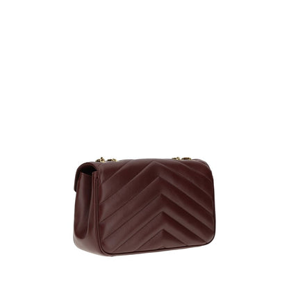 Saint Laurent Schultertasche aus bordeauxrotem Lammleder Ovis Aries Aries