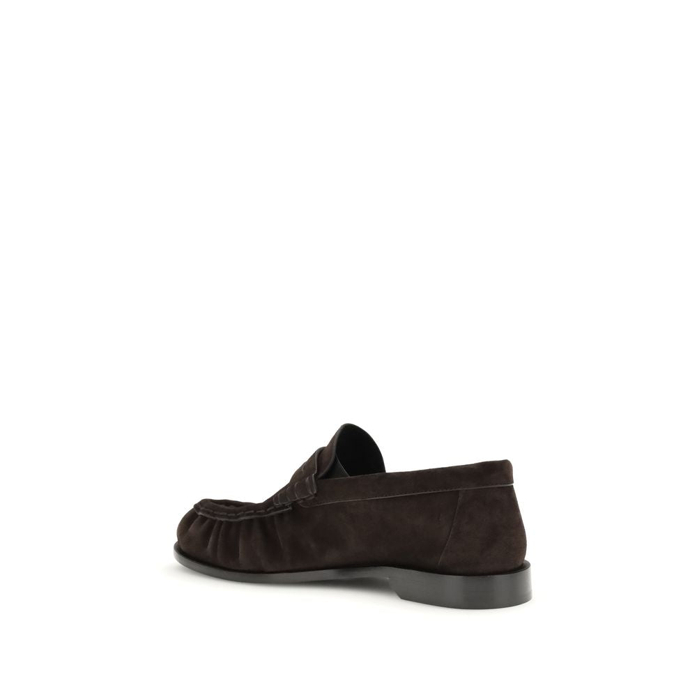 Saint Laurent Braune Kalbsleder Bos Taurus Loafer zum Hineinschlüpfen