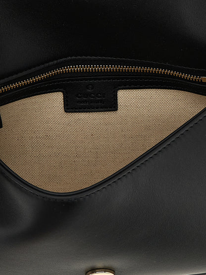 Gucci Schwarze Kalbsleder-Schultertasche