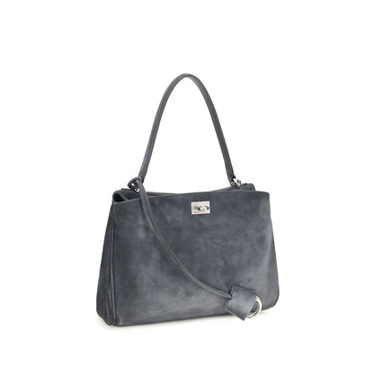 Balenciaga Graue Bos Taurus Kalbsleder Schultertasche