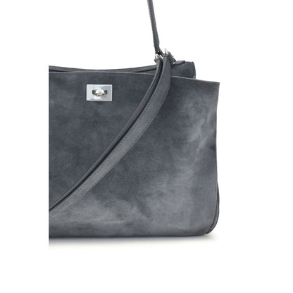 Balenciaga Graue Bos Taurus Kalbsleder Schultertasche