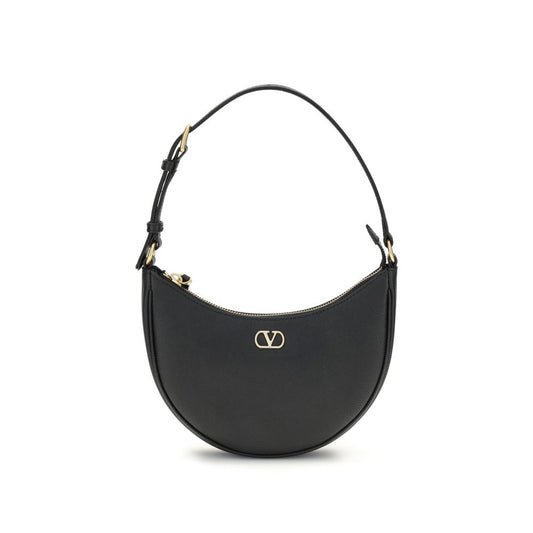 Valentino Garavani Schwarze Bos Taurus Kalbsleder Schultertasche