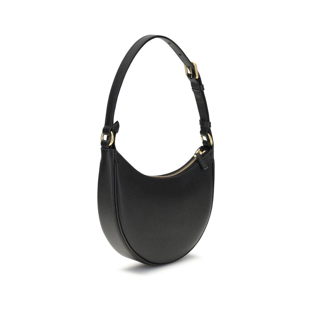 Valentino Garavani Schwarze Bos Taurus Kalbsleder Schultertasche