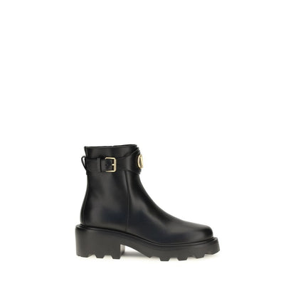 Valentino Garavani Schwarze Ankle Boots aus Kalbsleder Bos Taurus
