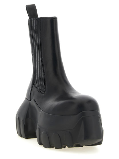 Rick Owens Schwarze Ramie-Stiefeletten