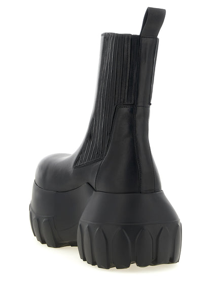 Rick Owens Schwarze Ramie-Stiefeletten