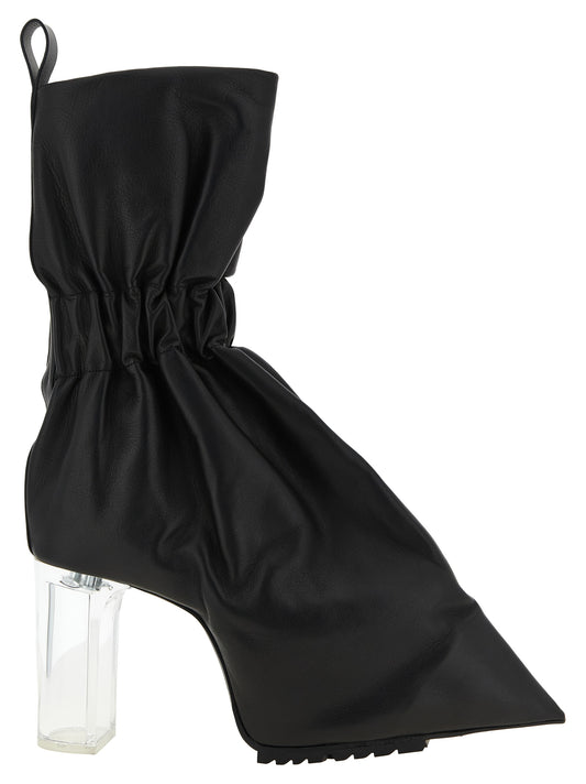 Rick Owens Schwarze Stiefeletten aus Kalbsleder