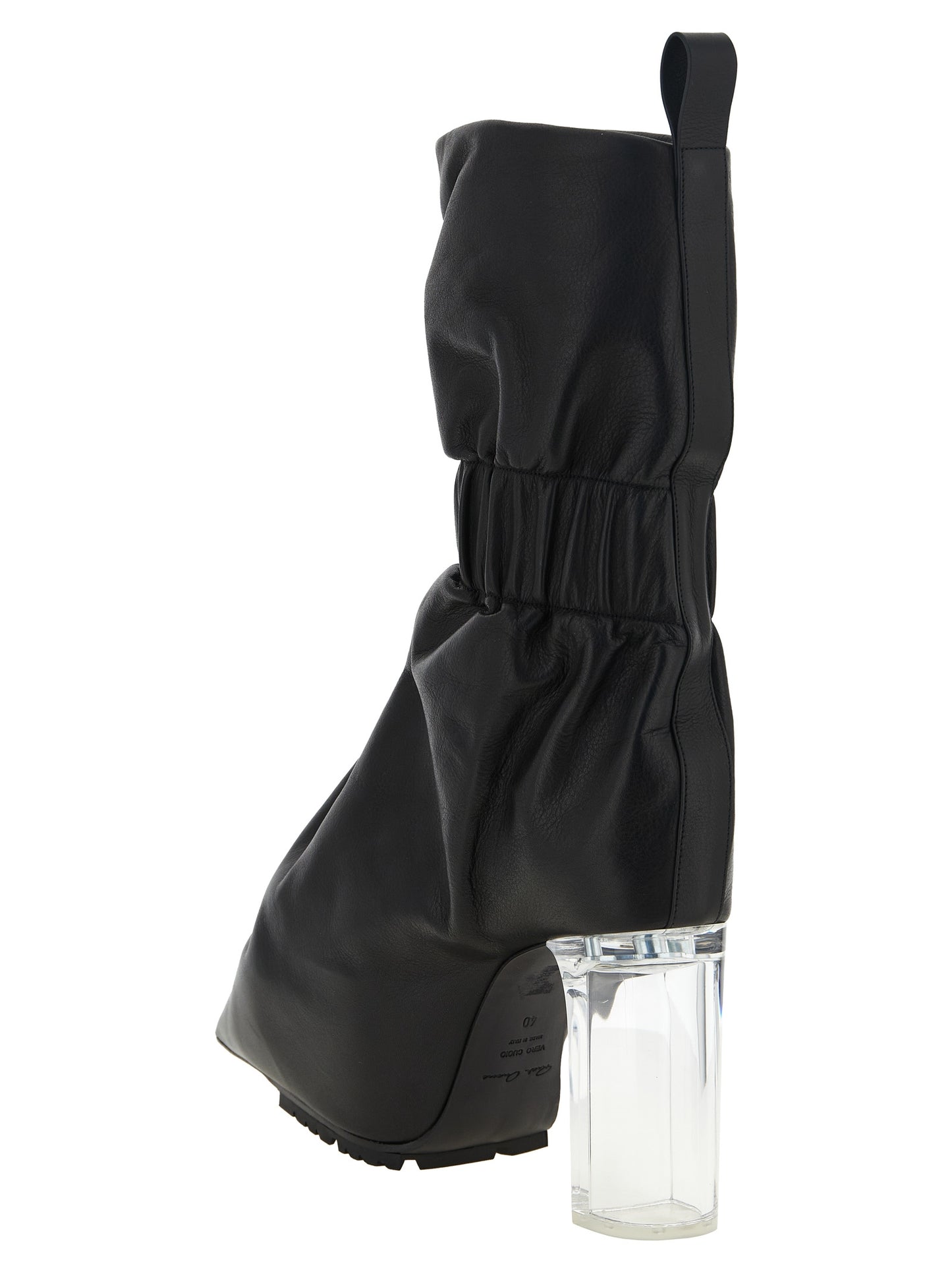 Rick Owens Schwarze Stiefeletten aus Kalbsleder