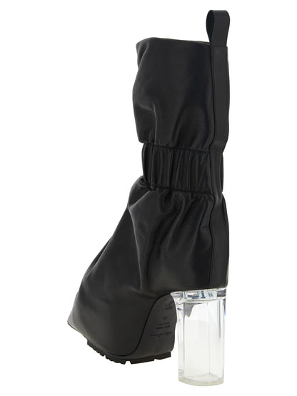 Rick Owens Schwarze Stiefeletten aus Kalbsleder