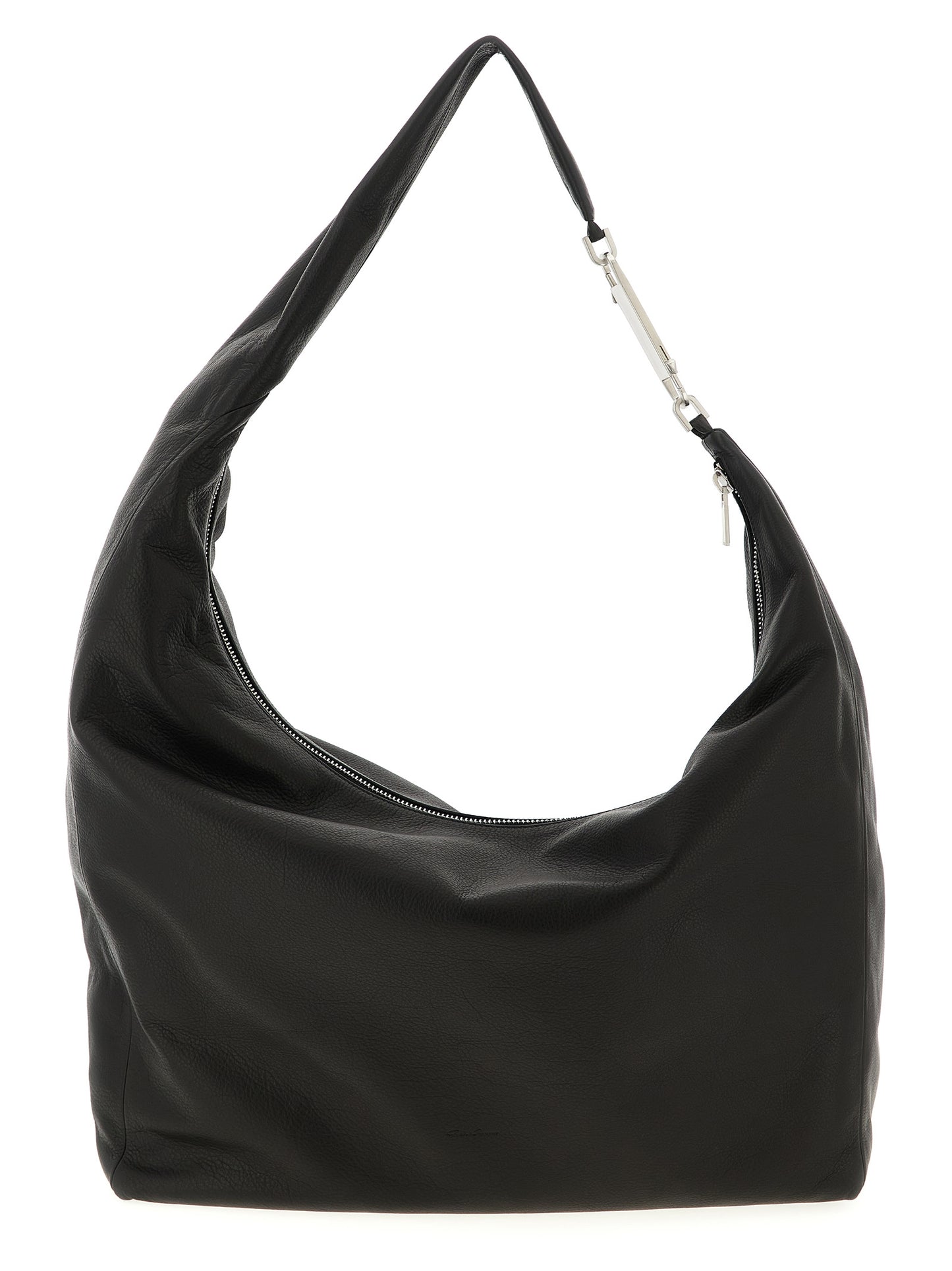 Rick Owens Schwarze Kalbsleder-Schultertasche