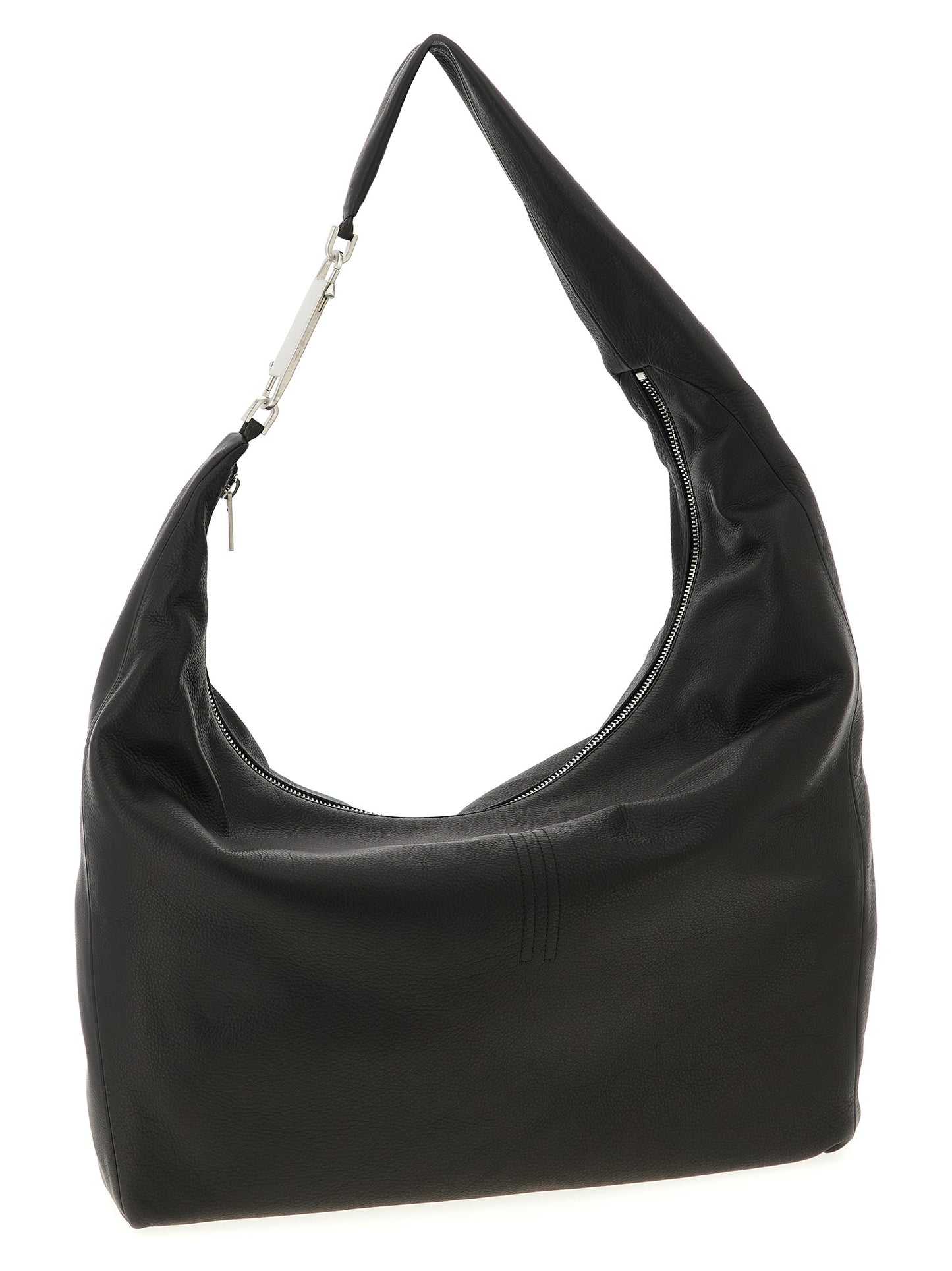 Rick Owens Schwarze Kalbsleder-Schultertasche