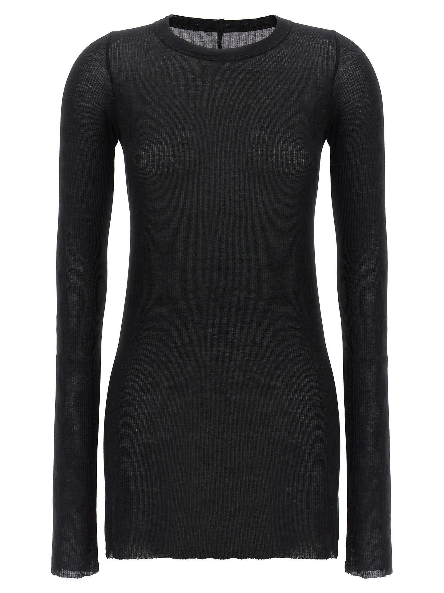 Rick Owens Schwarzes Langarmshirt aus Viskose