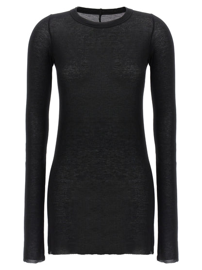 Rick Owens Schwarzes Langarmshirt aus Viskose