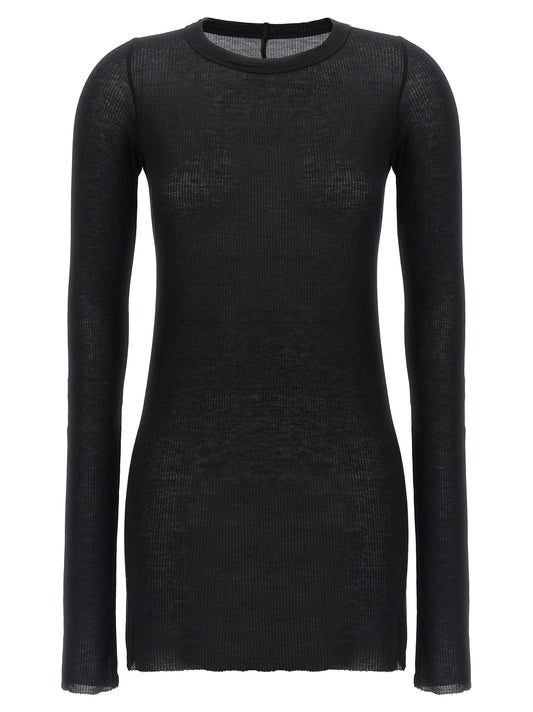 Rick Owens Schwarzes Langarmshirt aus Viskose