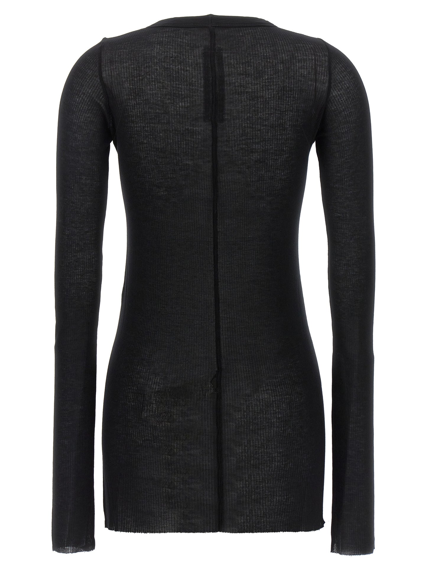 Rick Owens Schwarzes Langarmshirt aus Viskose