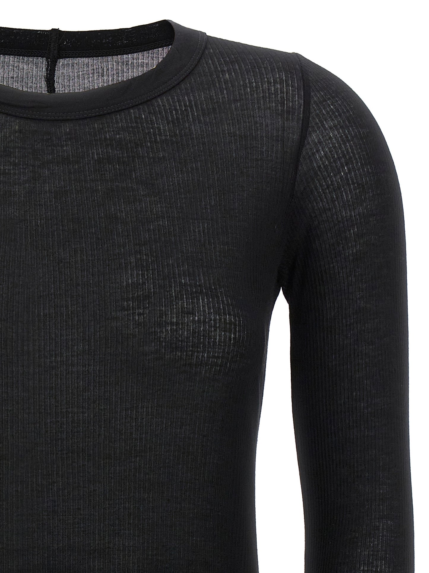 Rick Owens Schwarzes Langarmshirt aus Viskose