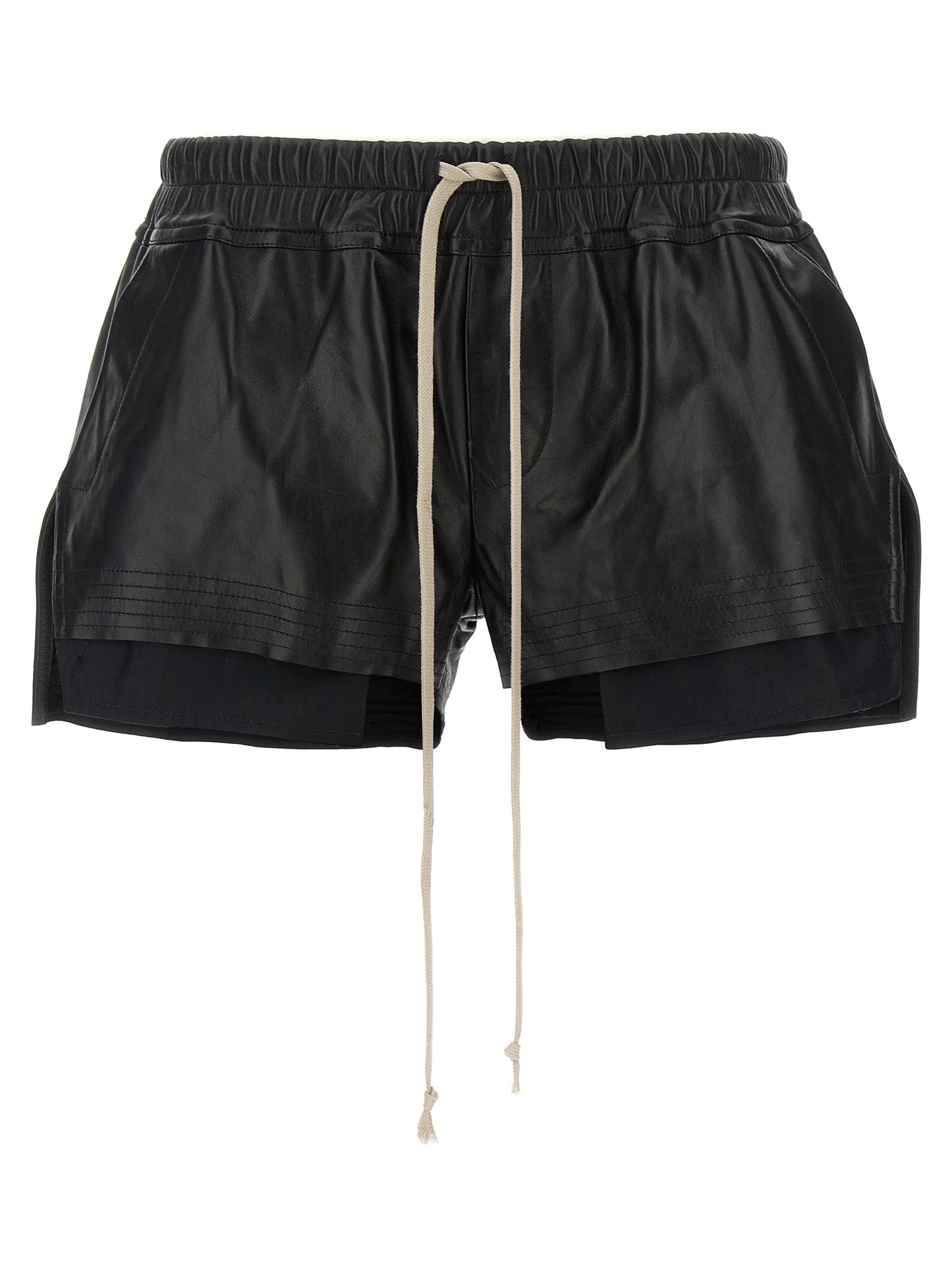 Rick Owens Schwarze Bermuda-Shorts aus Lammleder