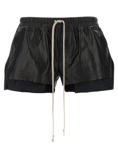 Rick Owens Schwarze Bermuda-Shorts aus Lammleder