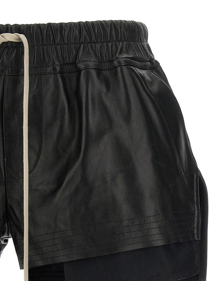 Rick Owens Schwarze Bermuda-Shorts aus Lammleder