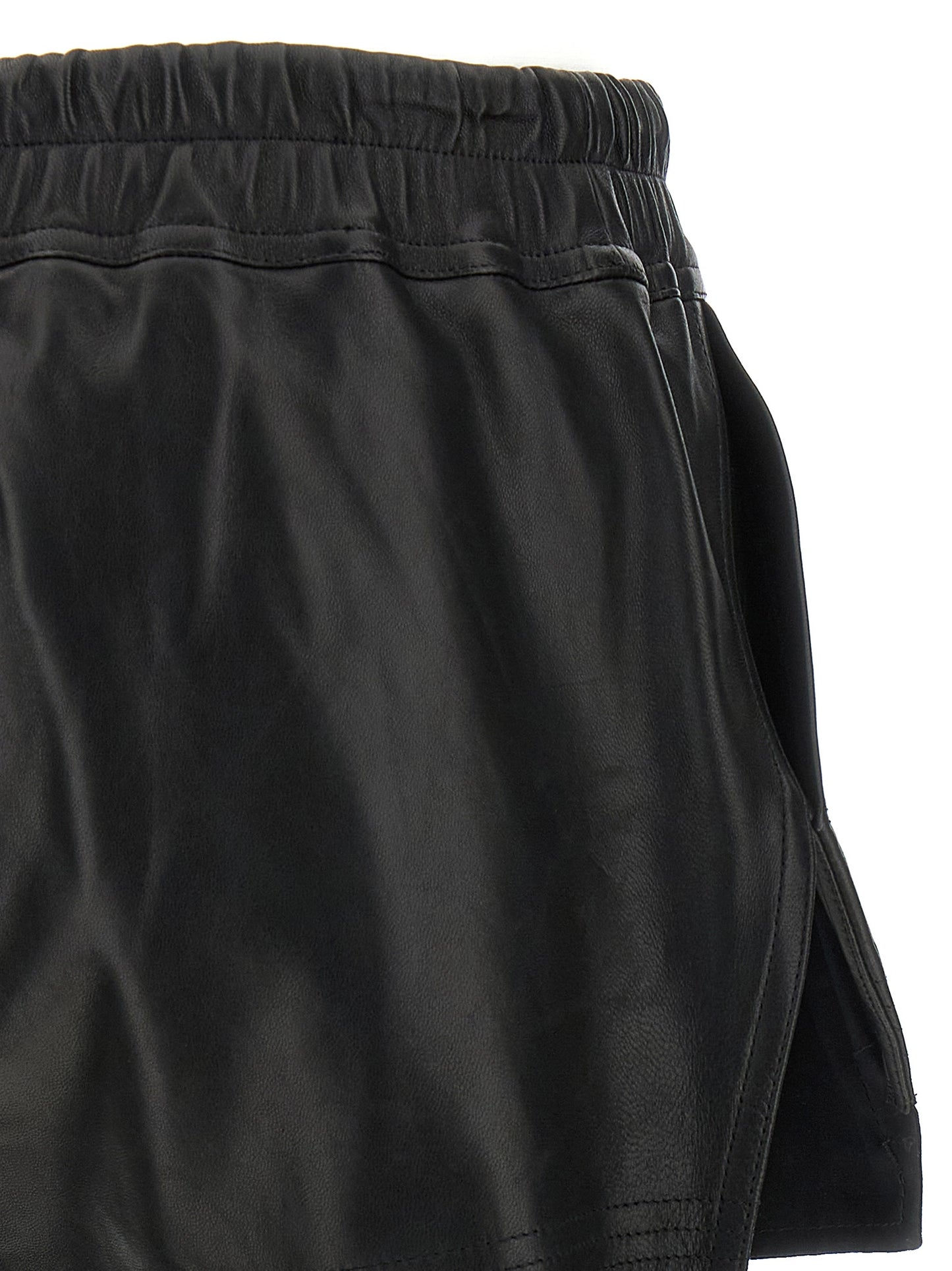 Rick Owens Schwarze Bermuda-Shorts aus Lammleder