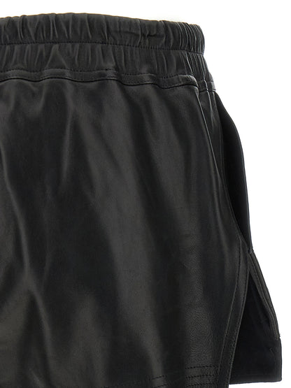 Rick Owens Schwarze Bermuda-Shorts aus Lammleder