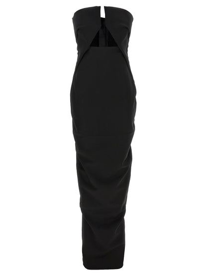 Rick Owens Langes Wollkleid in Schwarz