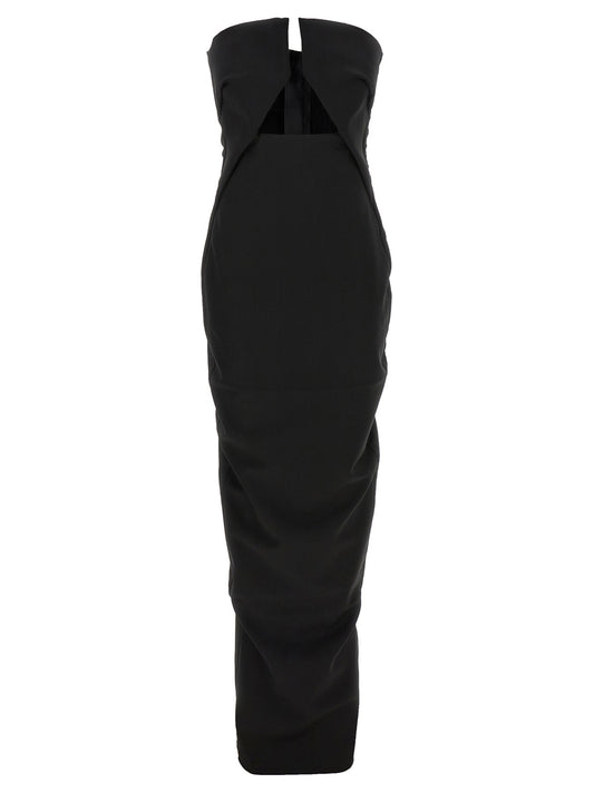 Rick Owens Langes Wollkleid in Schwarz