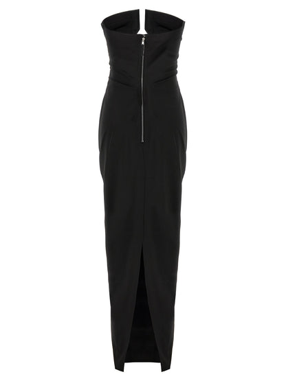 Rick Owens Langes Wollkleid in Schwarz