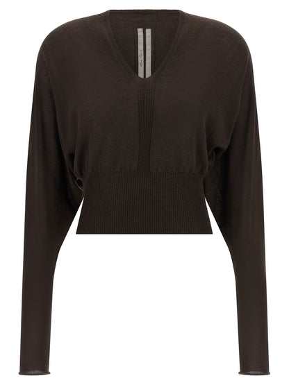 Rick Owens Hemdbluse aus brauner Schurwolle
