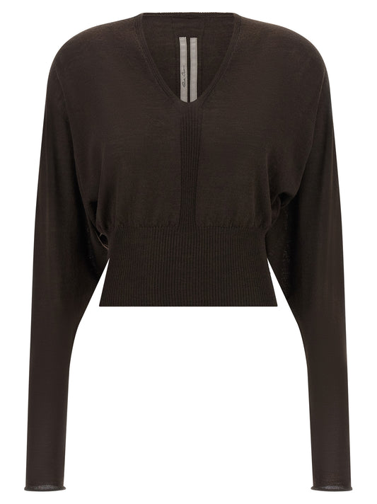 Rick Owens Hemdbluse aus brauner Schurwolle