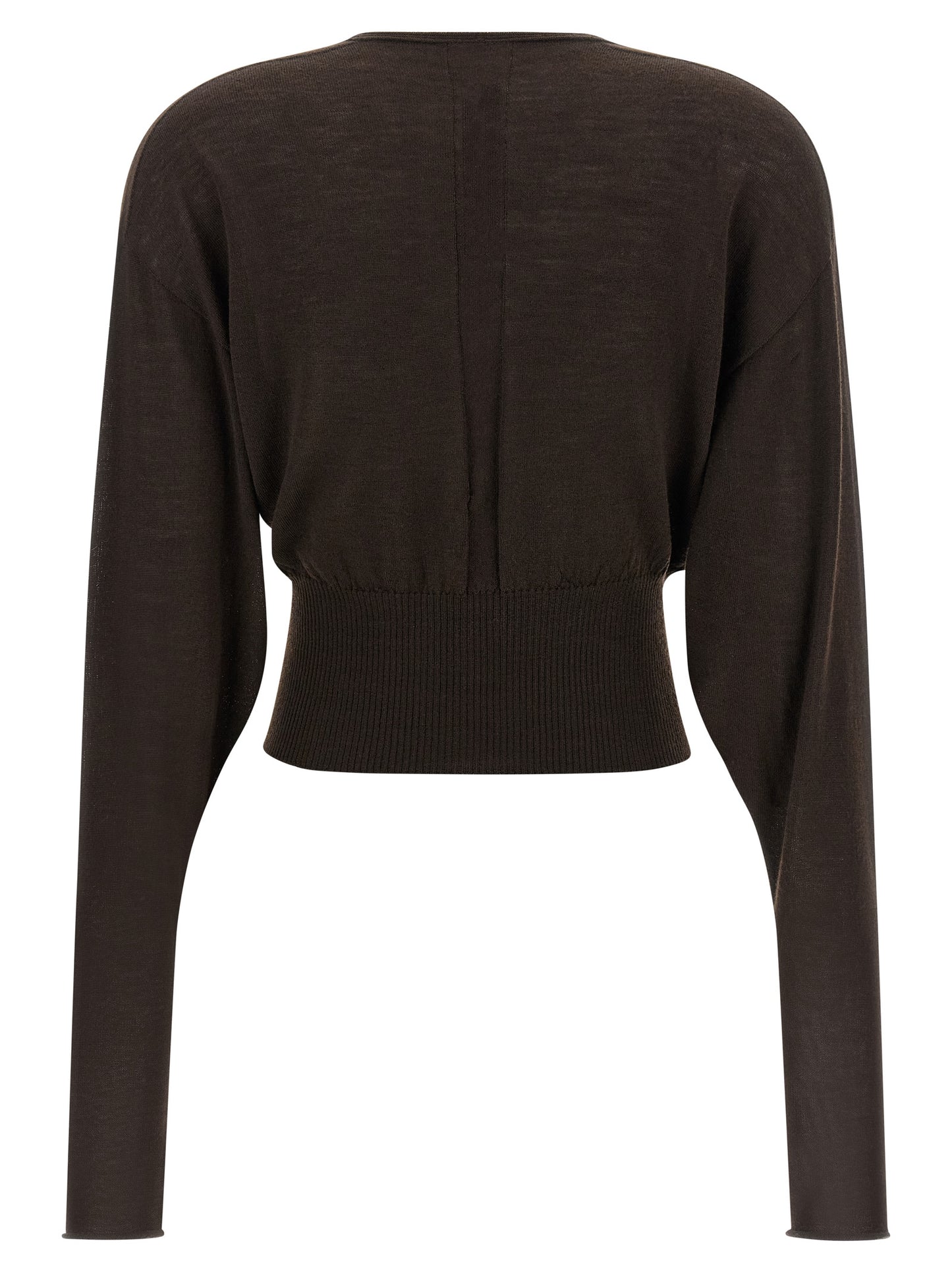 Rick Owens Hemdbluse aus brauner Schurwolle