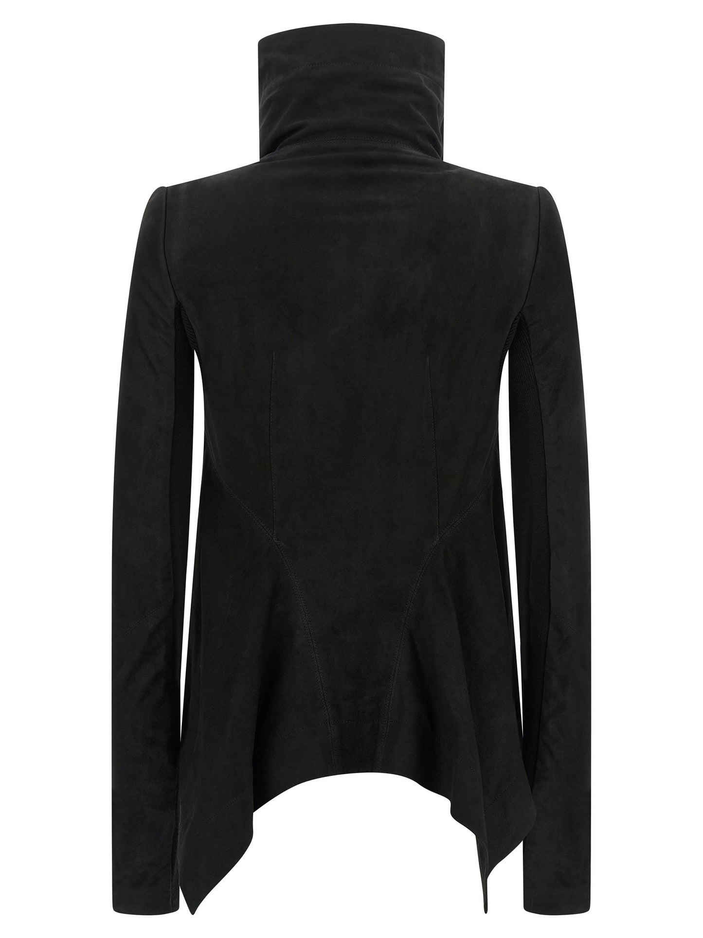 Rick Owens Schwarze Lammlederjacke