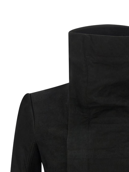 Rick Owens Schwarze Lammlederjacke