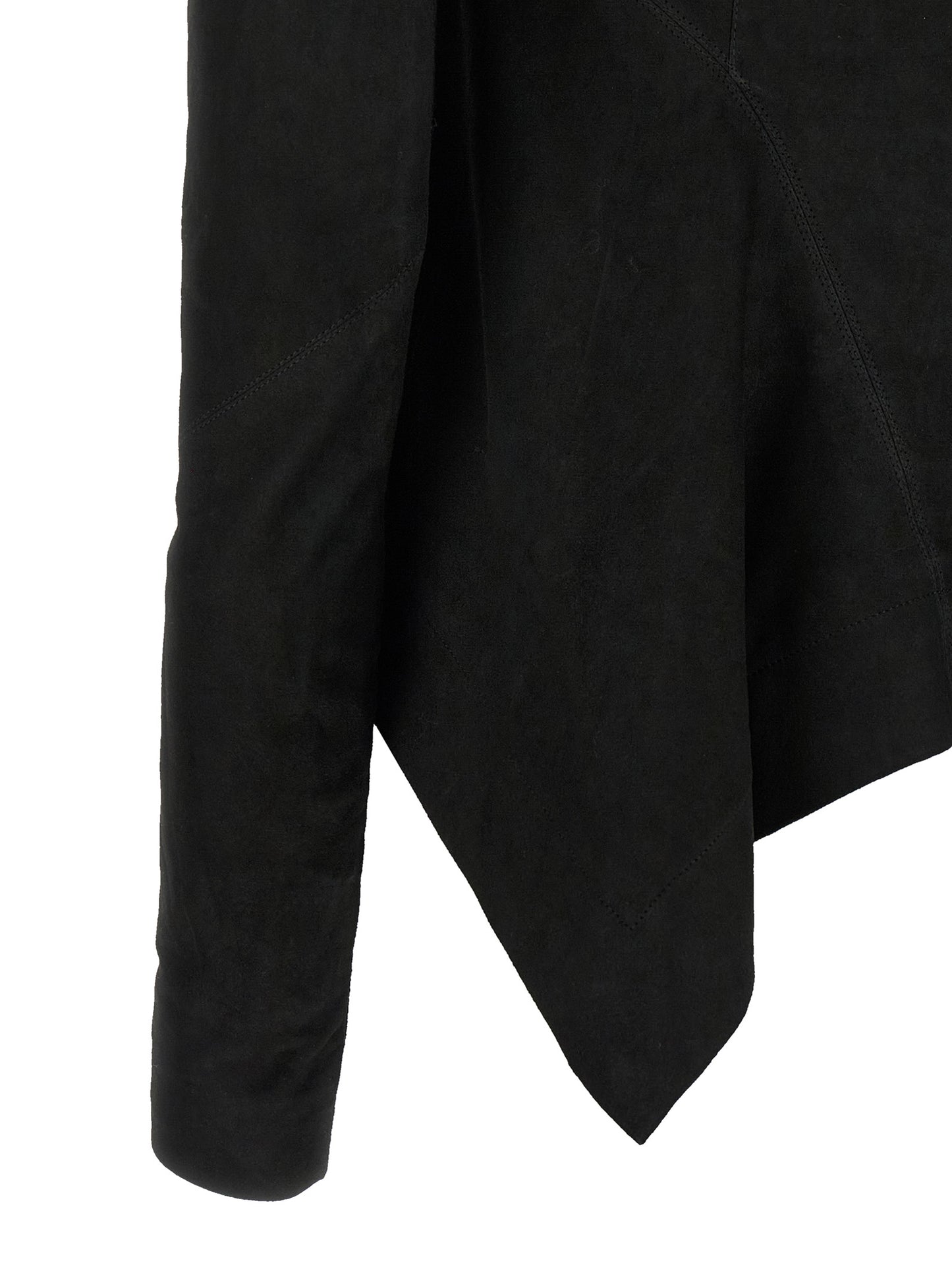 Rick Owens Schwarze Lammlederjacke