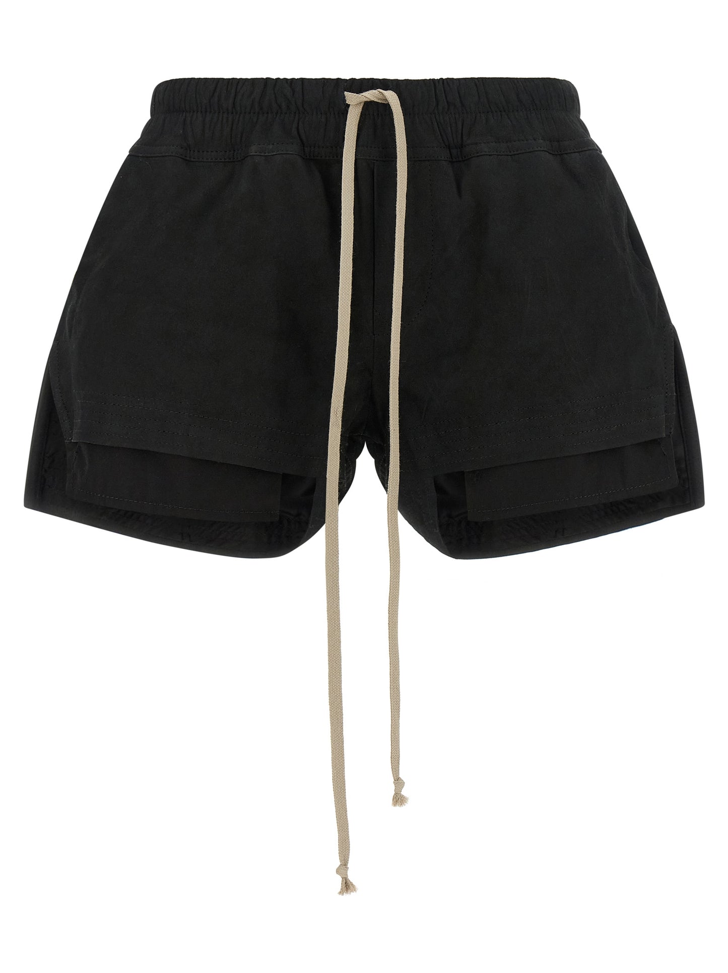 Rick Owens Schwarze Bermuda-Shorts aus Lammleder