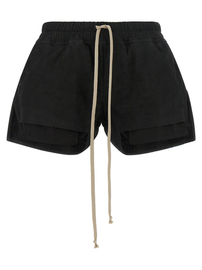 Rick Owens Schwarze Bermuda-Shorts aus Lammleder