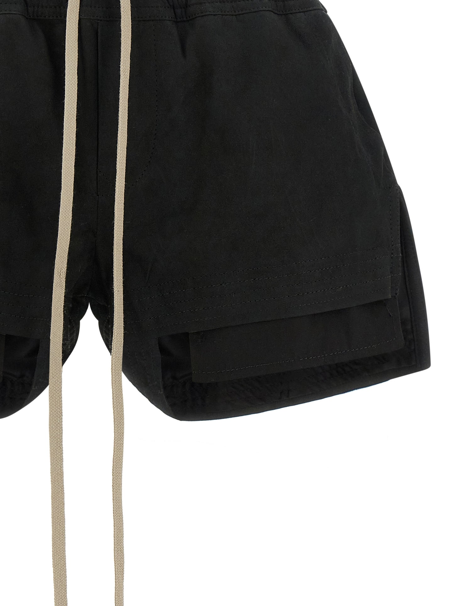 Rick Owens Schwarze Bermuda-Shorts aus Lammleder