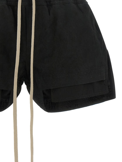 Rick Owens Schwarze Bermuda-Shorts aus Lammleder
