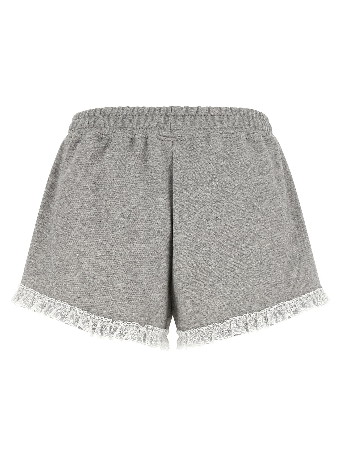 Ganni Graue Bio-Baumwoll-Bermudashorts