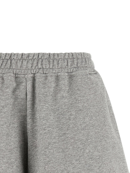 Ganni Graue Bio-Baumwoll-Bermudashorts